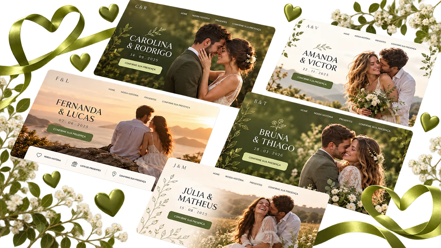 Site de casamento real criado no Ceremony